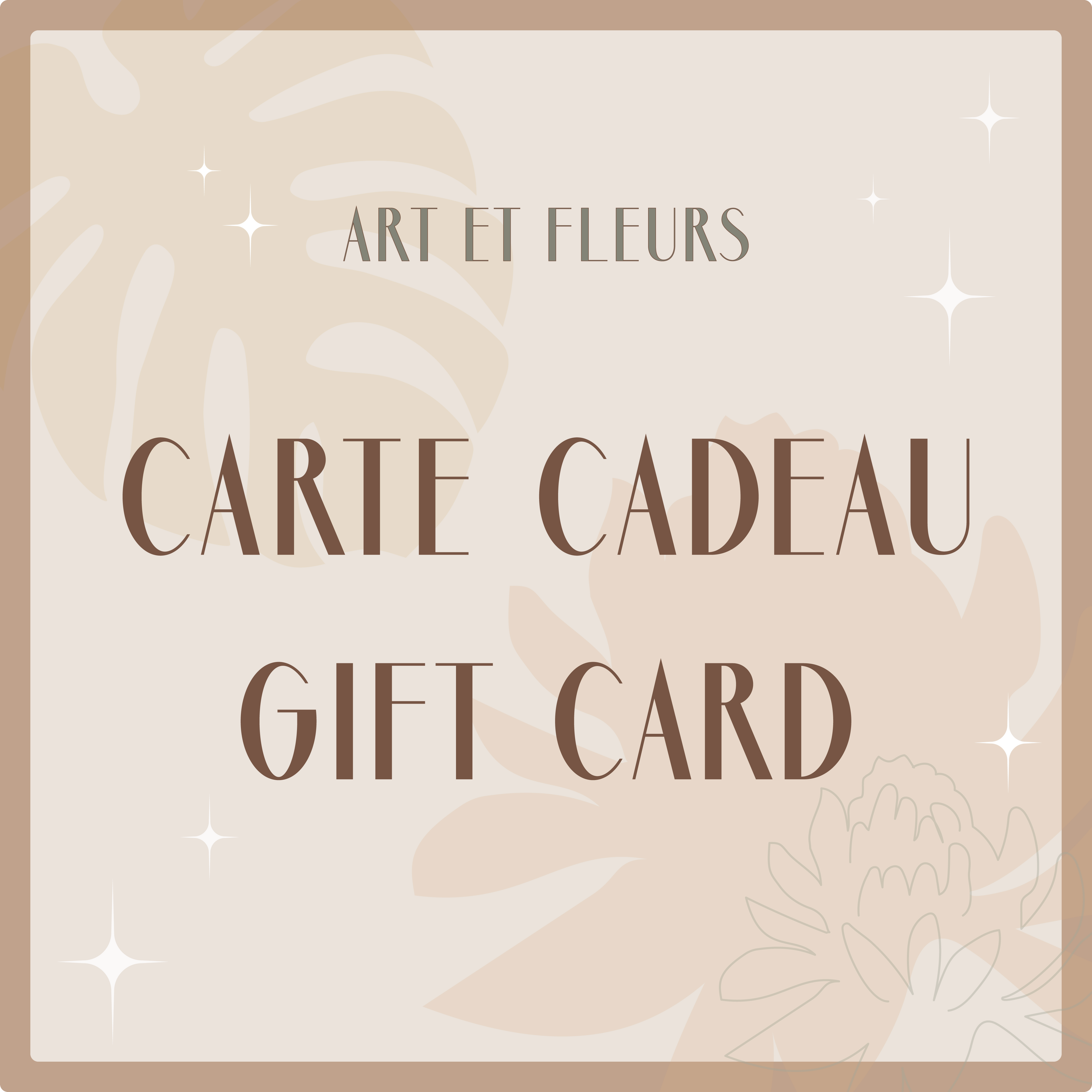 Art and Flowers - Gift Card