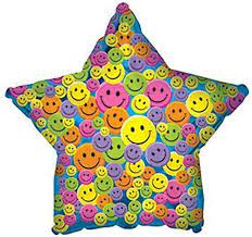 17 " Many Smiley Faces Generic Star Balloon