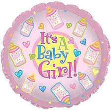 18" It's A Baby Girl Bottles Balloon