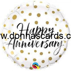 18" MYLAR HAPPY ANNIVERSARY