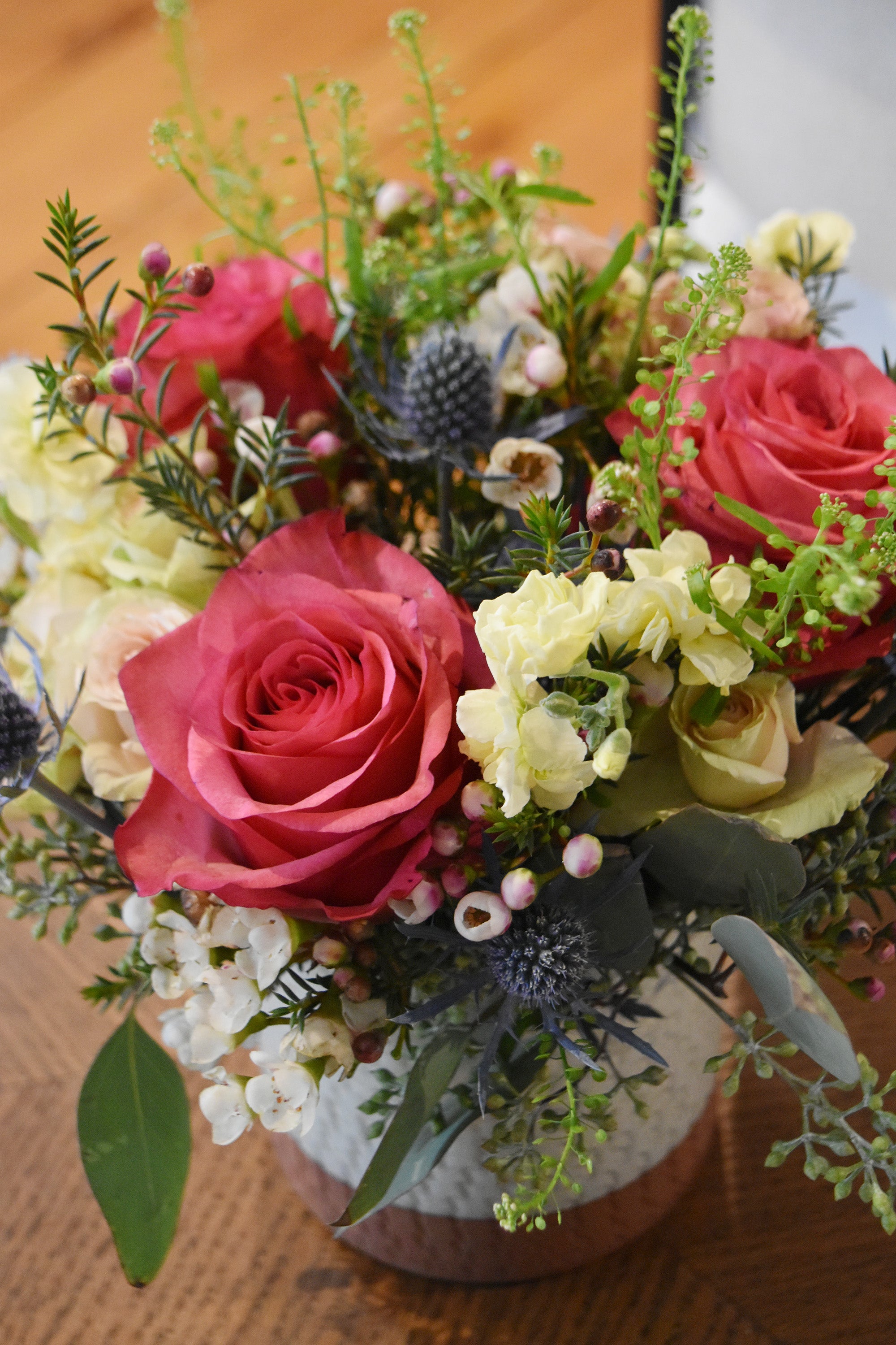 Arrangement petit jardin blush