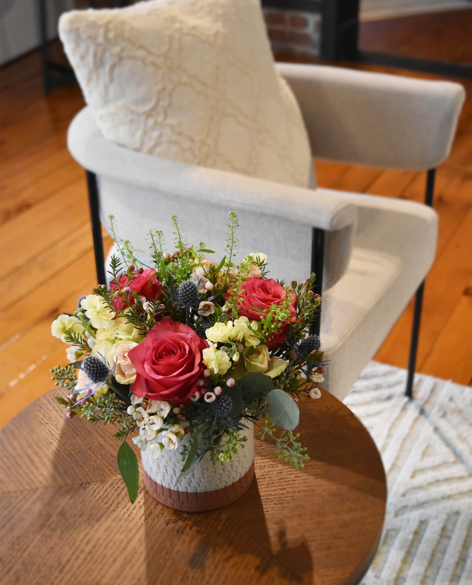 Arrangement petit jardin blush